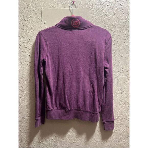 PINK By Victoria’s Secret 1/4 Zip Pull Over Sweatshirt Woman’s Size XS - Picture 10 of 12
